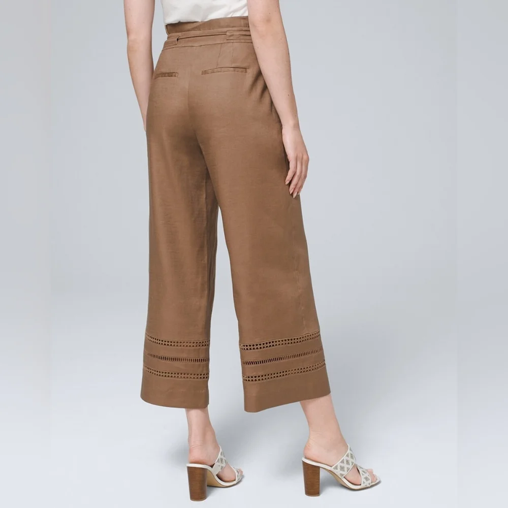 White House Black Market Tan Cropped Pants - Picture 3 of 11